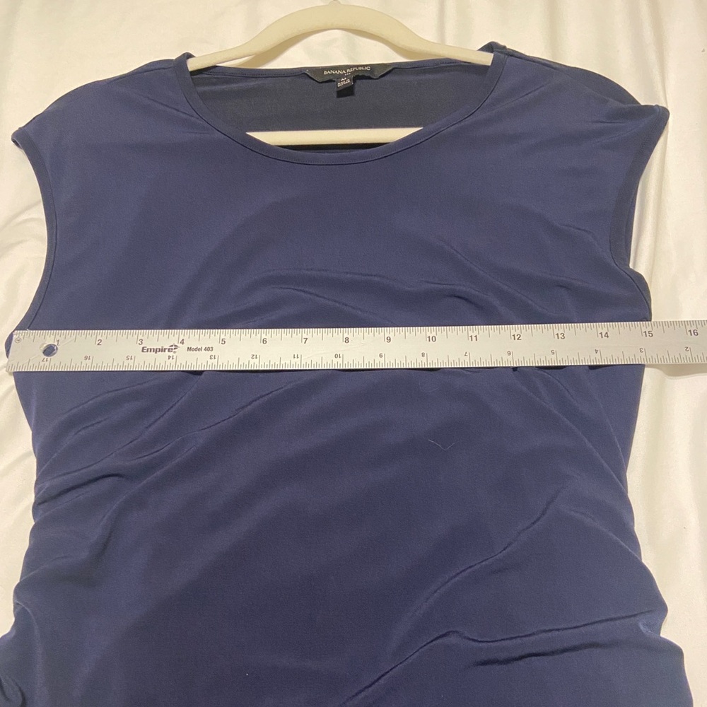 Banana Republic Women’s Navy Blue Mid Stretchy Sleeveless Dress Size M EUC - Picture 8 of 10